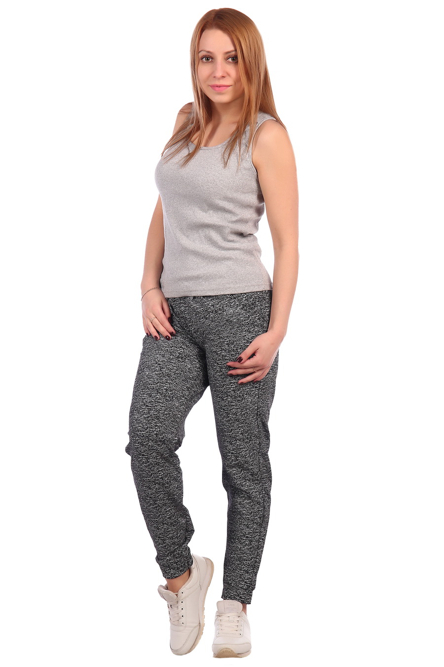 Фото товара 18302, черные хлопковые брюки